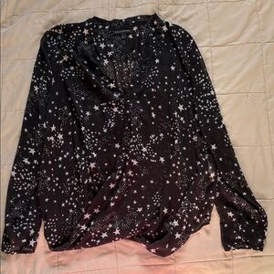 Banana Republic Black and White Star Blouse